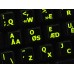 Glowing fluorescent Programmer Dvorak English keyboard stickers