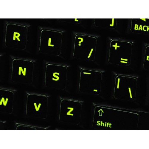 English Keyboard Stickers Glowing Fluorescent Dvorak 