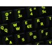 Glowing fluorescent Danish English US keyboard stickers
