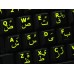 Glowing fluorescent Farsi(Persian) - English US keyboard sticker