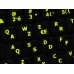 Glowing fluorescent French AZERTY  English US keyboard stickers