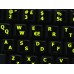 Glowing fluorescent Italian English US keyboard stickers