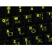 Glowing fluorescent Korean English US keyboard stickers