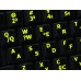 Glowing fluorescent Portuguese (Br) English US keyboard stickers