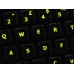 Glowing fluorescent English UK keyboard stickers