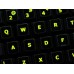 Glowing fluorescent English US keyboard stickers
