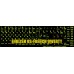 Glowing fluorescent French QWERTY - English US keyboard stickers