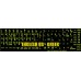 Glowing fluorescent Greek English US keyboard stickers