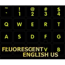 Glowing fluorescent English for Mac keyboard stickers Apple size