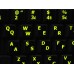 Glowing fluorescent Portuguese English US keyboard stickers