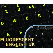 Glowing fluorescent English UK for Mac keyboard stickers