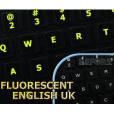 Glowing fluorescent English US for Mac keyboard stickers