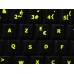 Glowing fluorescent French AZERTY keyboard stickers