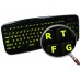 Glowing fluorescent English UK Large Letters keyboard stickers