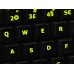 Glowing fluorescent Portuguese keyboard stickers