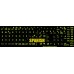 Glowing fluorescent Spanish keyboard stickers