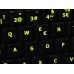 Glowing fluorescent Spanish keyboard stickers